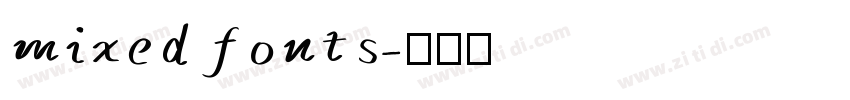 mixed fonts字体转换